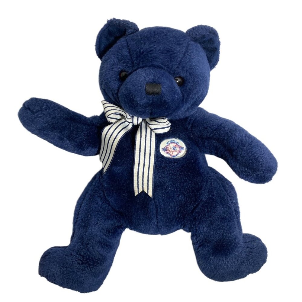 New York Yankees 2003 Ty Beanie Buddies Navy Blue Plush 100th Anniversary MLB